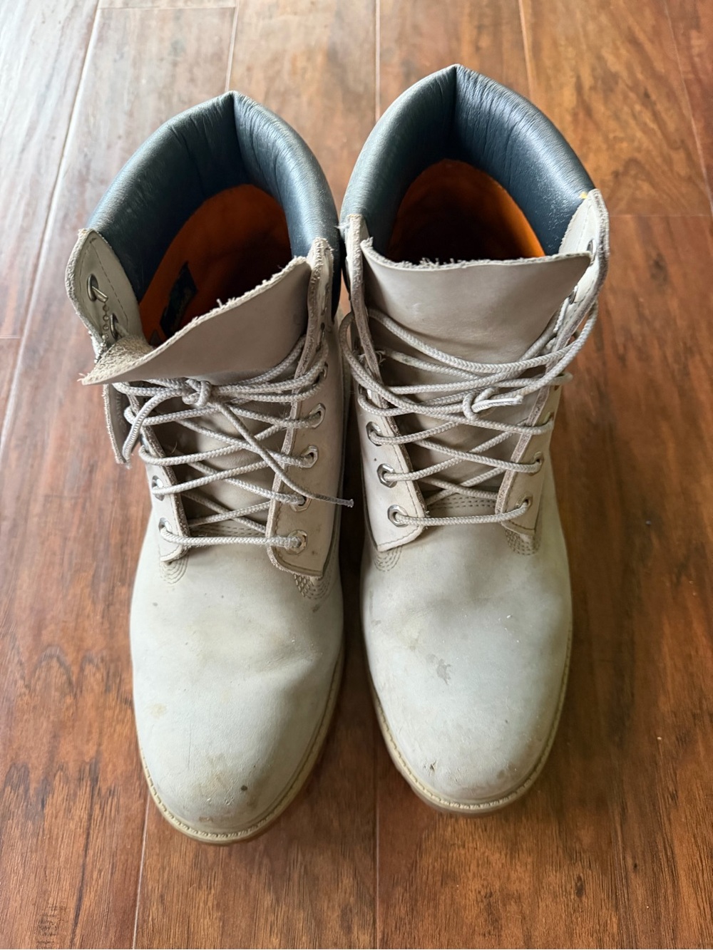 Timberland Men’s 11 Gray 6-Inch Leather Boots A2JWJ Work Outdoor
